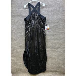 Prabal Gurung JCPenney Halter Shift Dress Womens 14 Black Sequin Party Cocktail